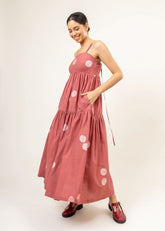 A Model Wearing Multicolor Upcycled Cotton Julie Dress, curated by Only Ethikal